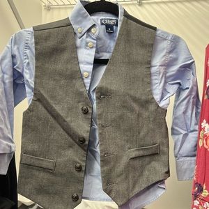Boys dress shirt and vest